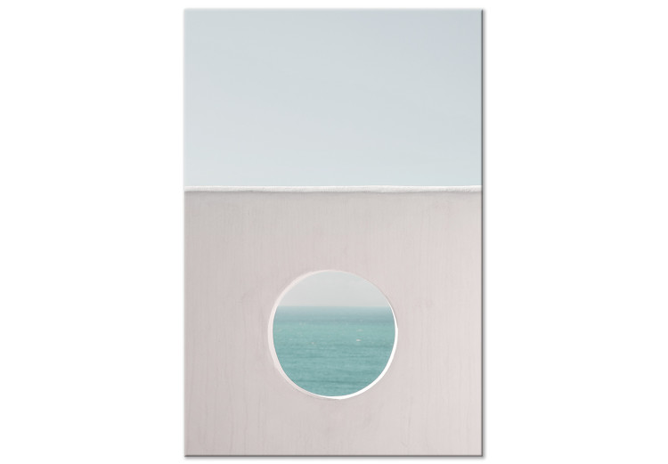 Canvas Art Print Circular Horizon (1-part) vertical - seascape 129458