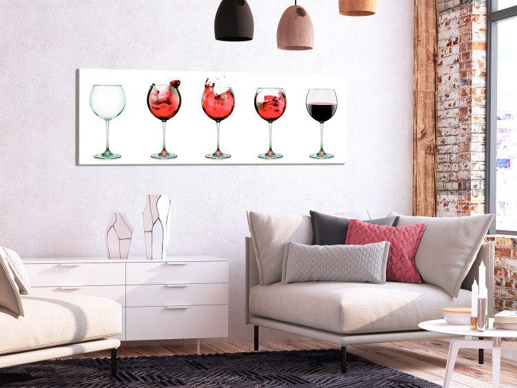 Canvas Print Refined Drink (1-piece) Narrow - still life of wine glasses 129858 additionalImage 3