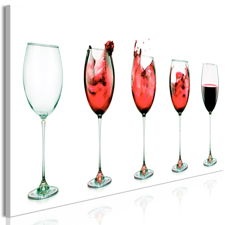 Canvas Print Refined Drink (1-piece) Narrow - still life of wine glasses 129858 additionalImage 2