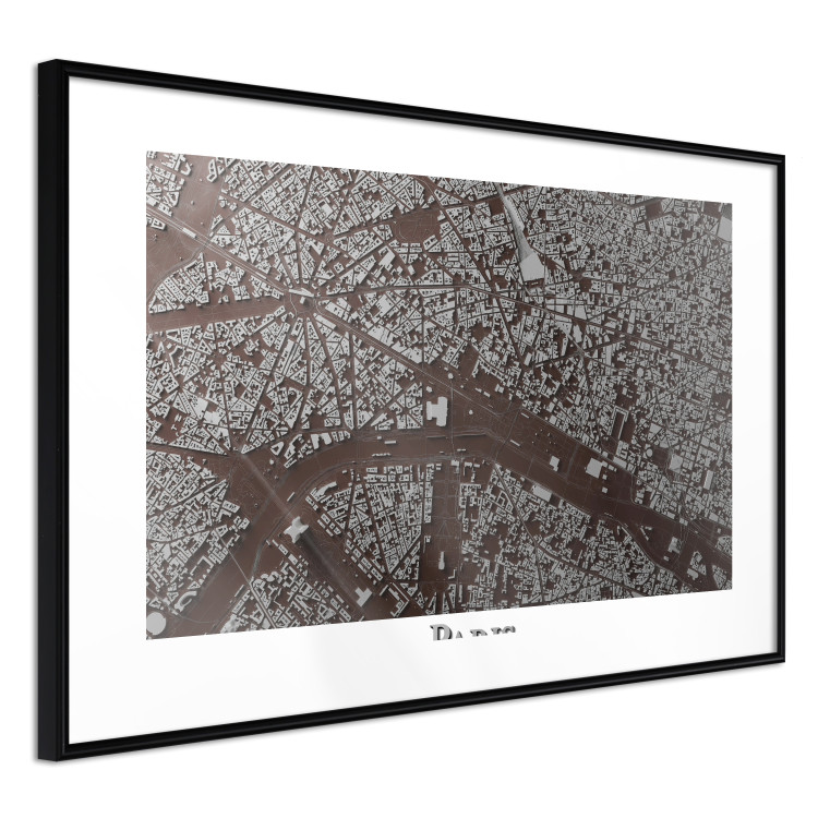 Wall Poster Brown Map of Paris - city map and English text on a white background 130758 additionalImage 8