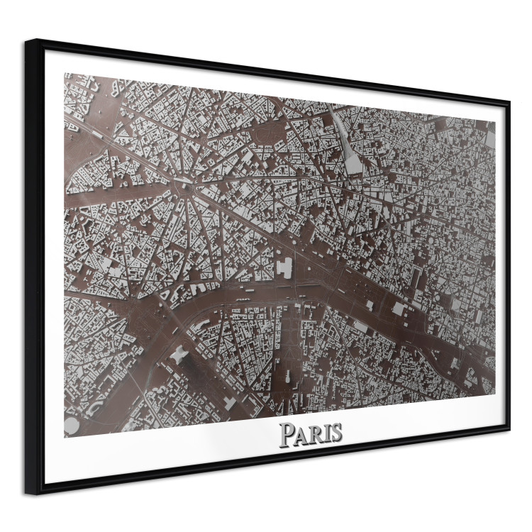 Wall Poster Brown Map of Paris - city map and English text on a white background 130758 additionalImage 13