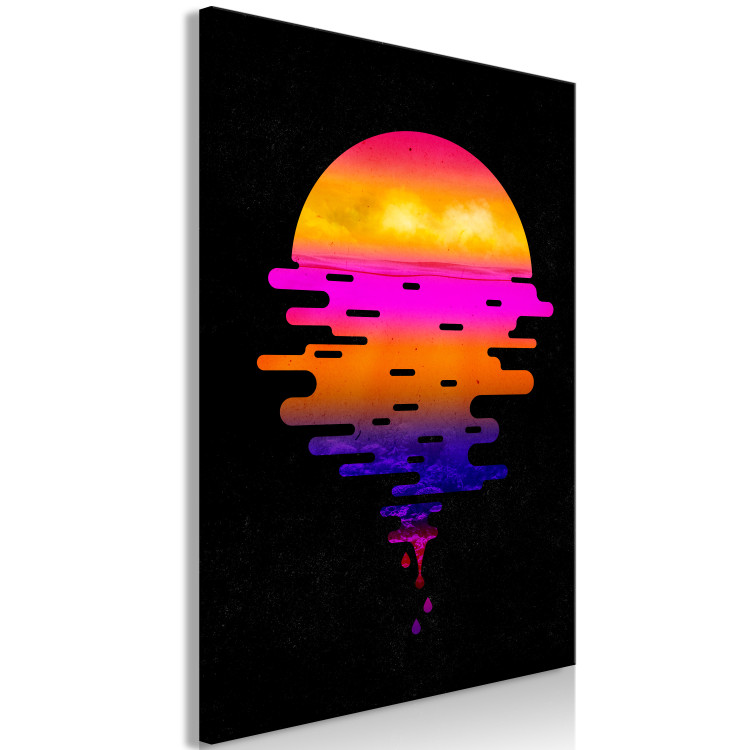 Canvas Print Colourful sunset - youth graphic on a black background 131758 additionalImage 2