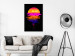 Canvas Print Colourful sunset - youth graphic on a black background 131758 additionalThumb 3