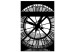 Canvas Print Sacré-Coeur basilica clock - black-white graphic of Paris architecture 132258