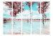 Room Separator Autumn Landscape II (5-piece) - pink trees amidst the lake 132558 additionalThumb 3