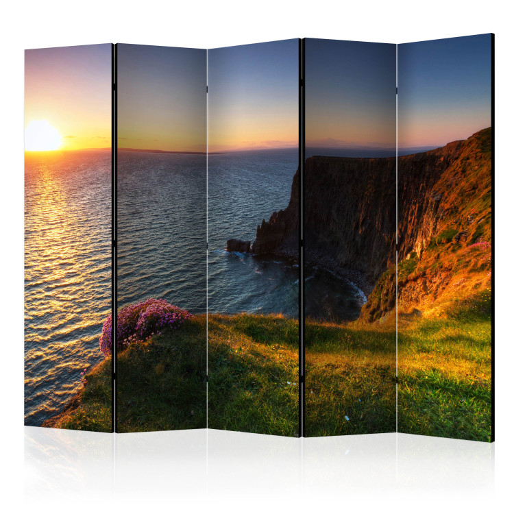 Folding Screen Sunset: Cliffs of Moher II (5-piece) - seascape 132758