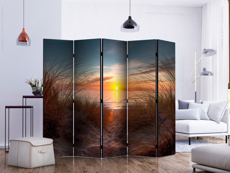 Room Divider Screen Sunset over the Atlantic Ocean II (5-piece) - seascape 132958 additionalImage 2