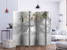 Room Divider Abstract Mirage II - lilies and geometric figures on white background 133658 additionalThumb 2