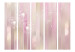 Room Divider Screen Garden of Serenity II - pattern of white dandelions on a light pink background 133858 additionalThumb 3