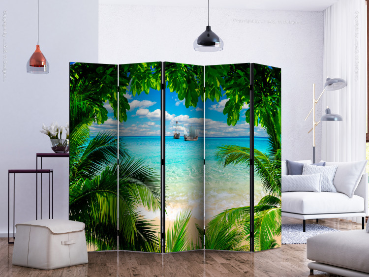 Room Divider Screen Phuket Province II - tropical ocean and beach landscape against the sky 134058 additionalImage 2