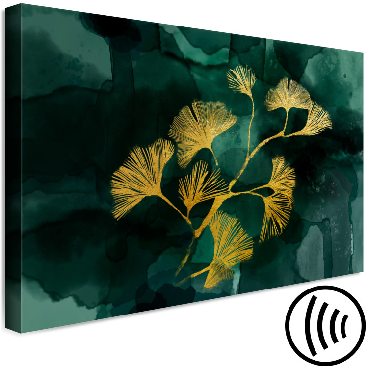 Canvas Golden Ginkgo (1-piece) Wide - landscape of plant in glamour style 134458 additionalImage 6