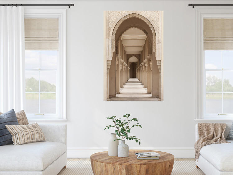 Wall Poster Oriental Arches - bright corridor architecture amidst columns in Morocco 134758 additionalImage 4