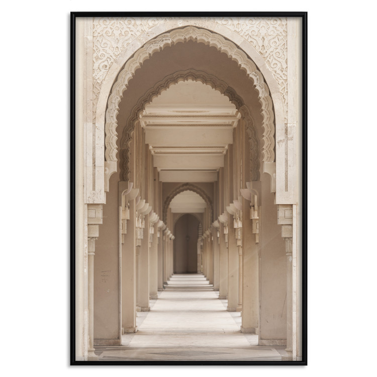 Wall Poster Oriental Arches - bright corridor architecture amidst columns in Morocco 134758 additionalImage 16