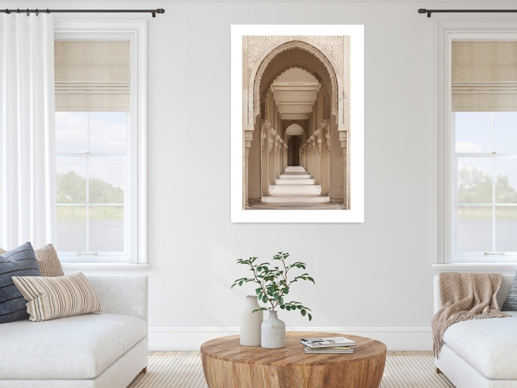 Wall Poster Oriental Arches - bright corridor architecture amidst columns in Morocco 134758 additionalImage 5