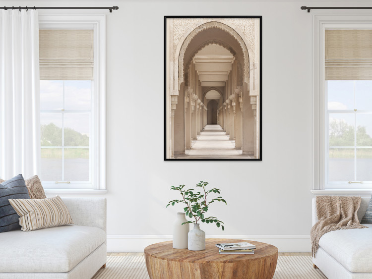 Wall Poster Oriental Arches - bright corridor architecture amidst columns in Morocco 134758 additionalImage 6