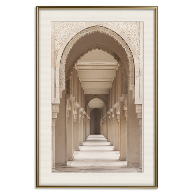 Wall Poster Oriental Arches - bright corridor architecture amidst columns in Morocco 134758 additionalImage 20