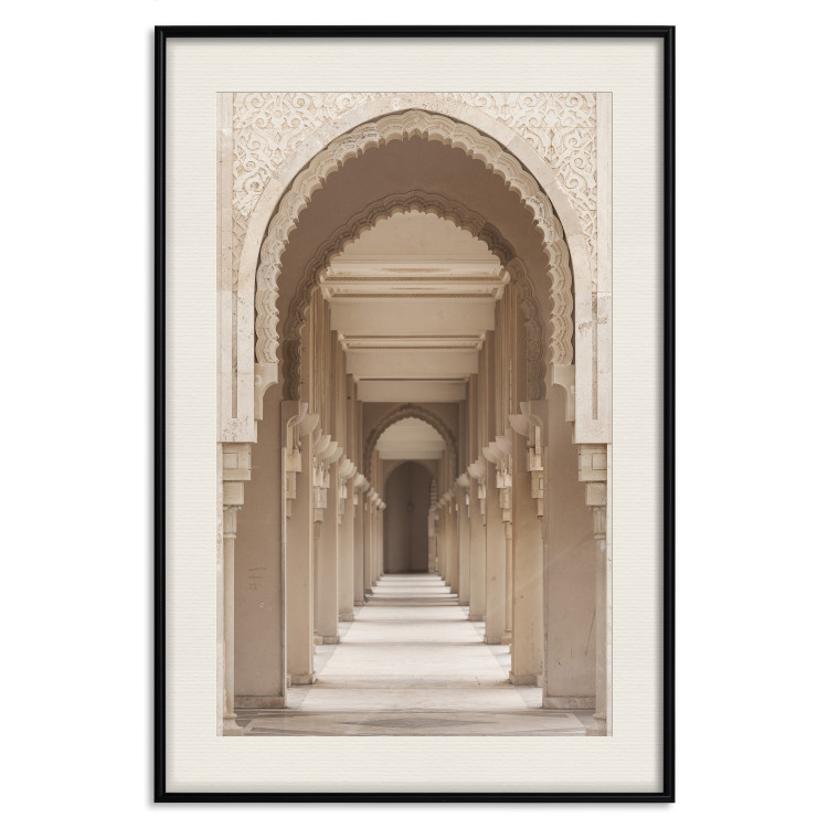 Wall Poster Oriental Arches - bright corridor architecture amidst columns in Morocco 134758 additionalImage 19