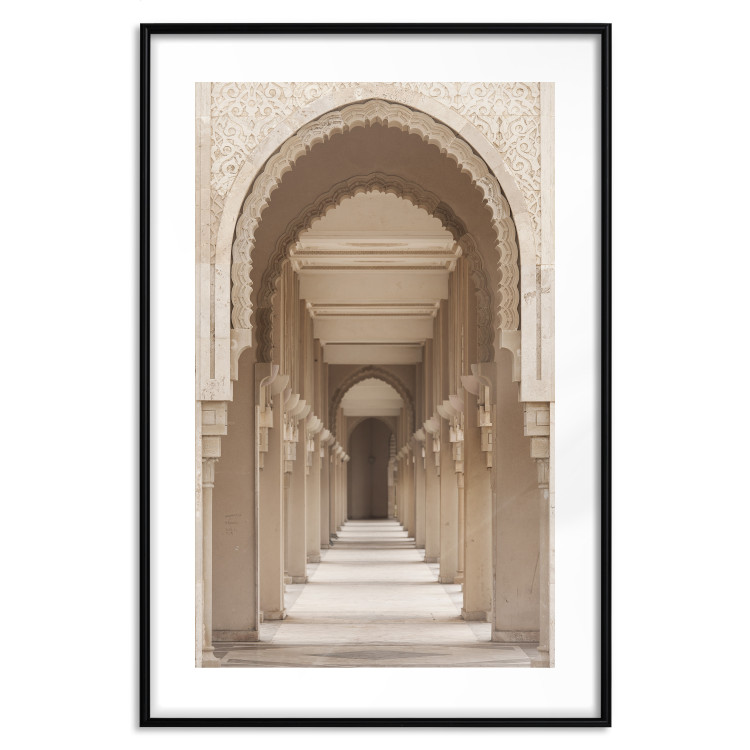 Wall Poster Oriental Arches - bright corridor architecture amidst columns in Morocco 134758 additionalImage 17