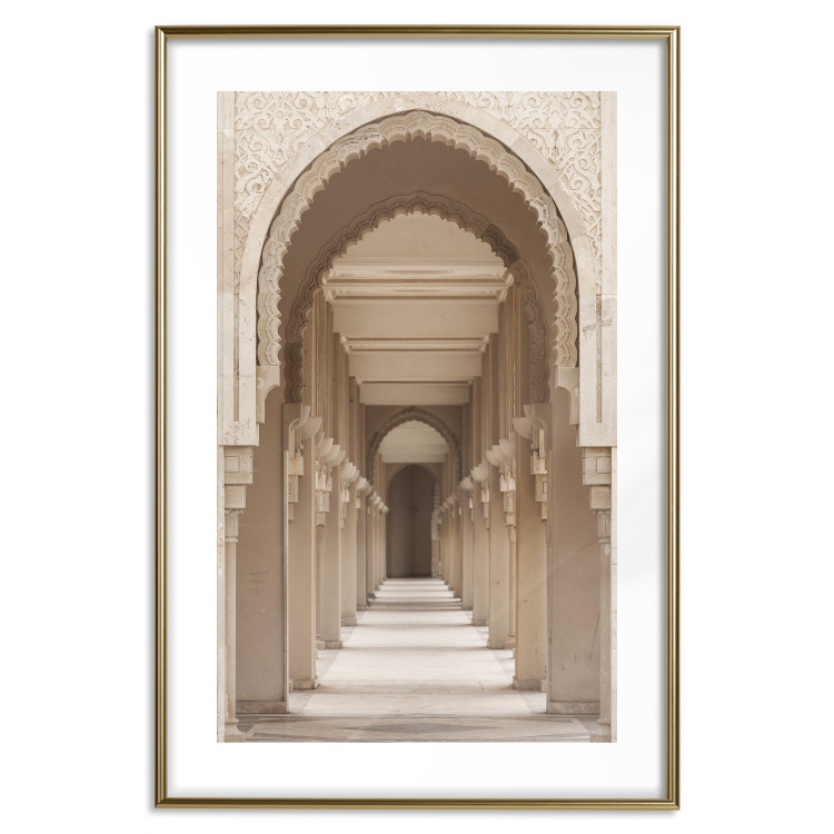 Wall Poster Oriental Arches - bright corridor architecture amidst columns in Morocco 134758 additionalImage 14