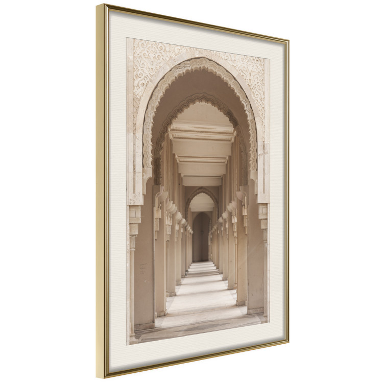 Wall Poster Oriental Arches - bright corridor architecture amidst columns in Morocco 134758 additionalImage 3