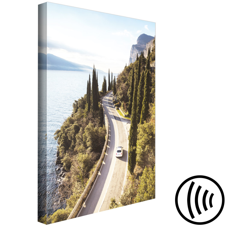 Canvas Print View of Lake Garda - summer landscape with winding, mountain road 135858 additionalImage 6