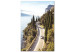 Canvas Print View of Lake Garda - summer landscape with winding, mountain road 135858