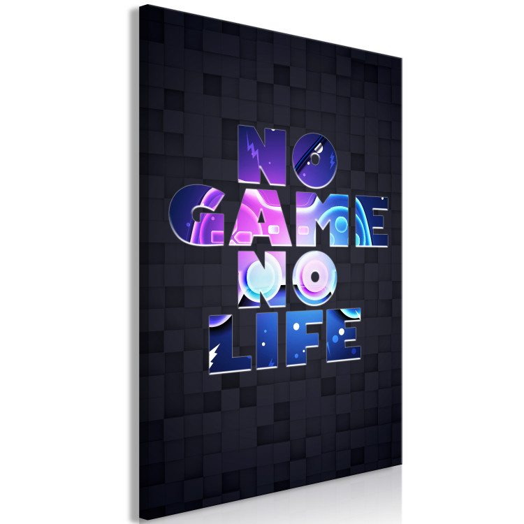 Canvas Print No Game No Life (1-piece) Vertical - geometric texts on background 138058 additionalImage 2