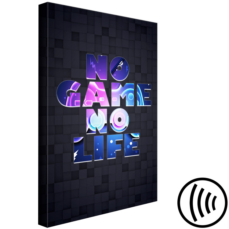 Canvas Print No Game No Life (1-piece) Vertical - geometric texts on background 138058 additionalImage 6