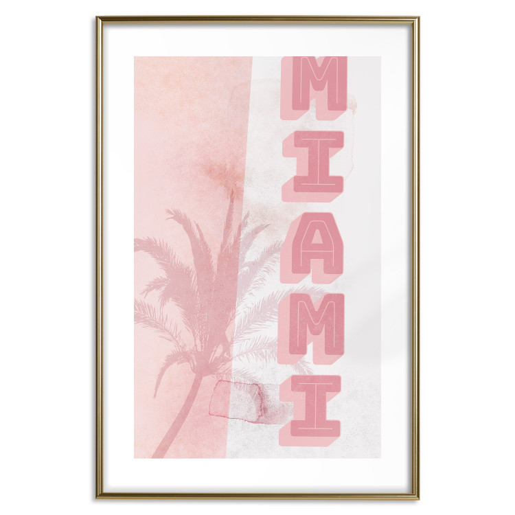 Poster Delicate Neon - Inscription Miami Made of Pink Letters 144358 additionalImage 26