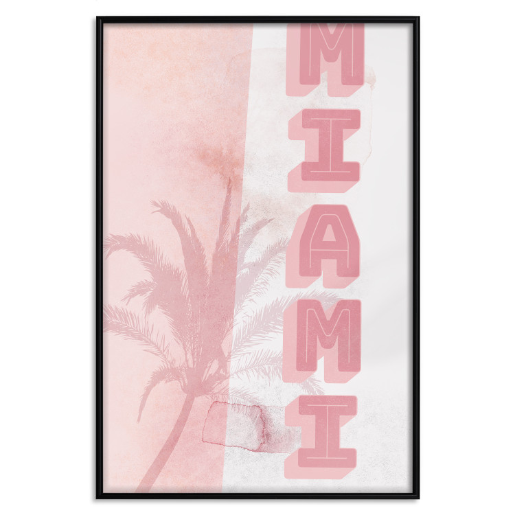 Poster Delicate Neon - Inscription Miami Made of Pink Letters 144358 additionalImage 20