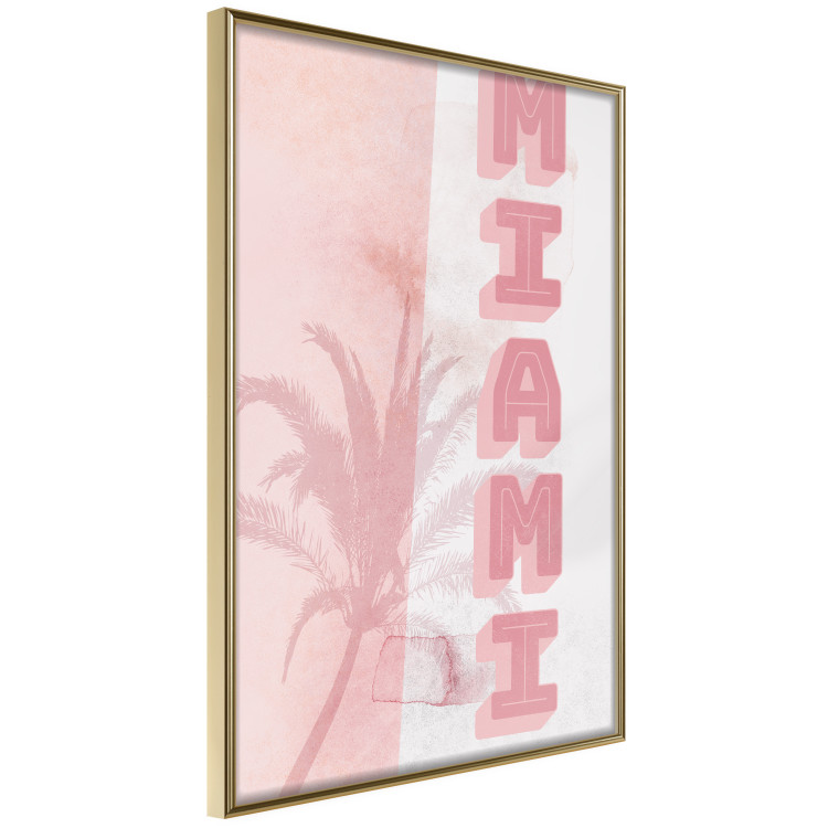 Poster Delicate Neon - Inscription Miami Made of Pink Letters 144358 additionalImage 5