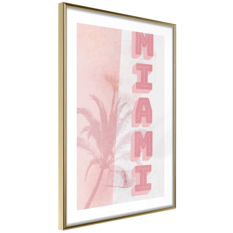 Poster Delicate Neon - Inscription Miami Made of Pink Letters 144358 additionalImage 7