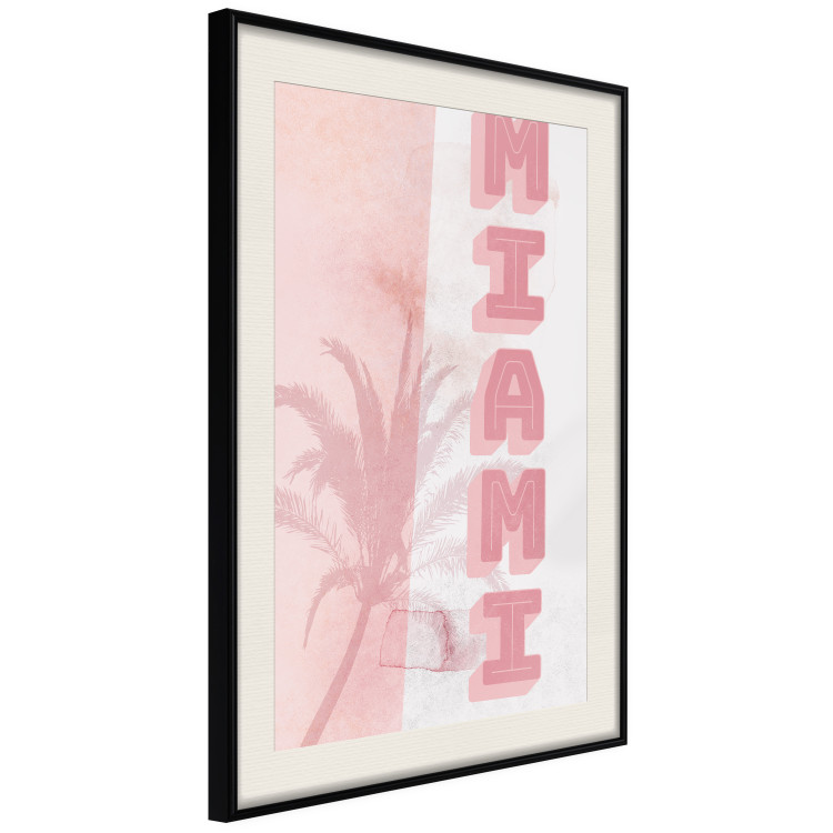 Poster Delicate Neon - Inscription Miami Made of Pink Letters 144358 additionalImage 9