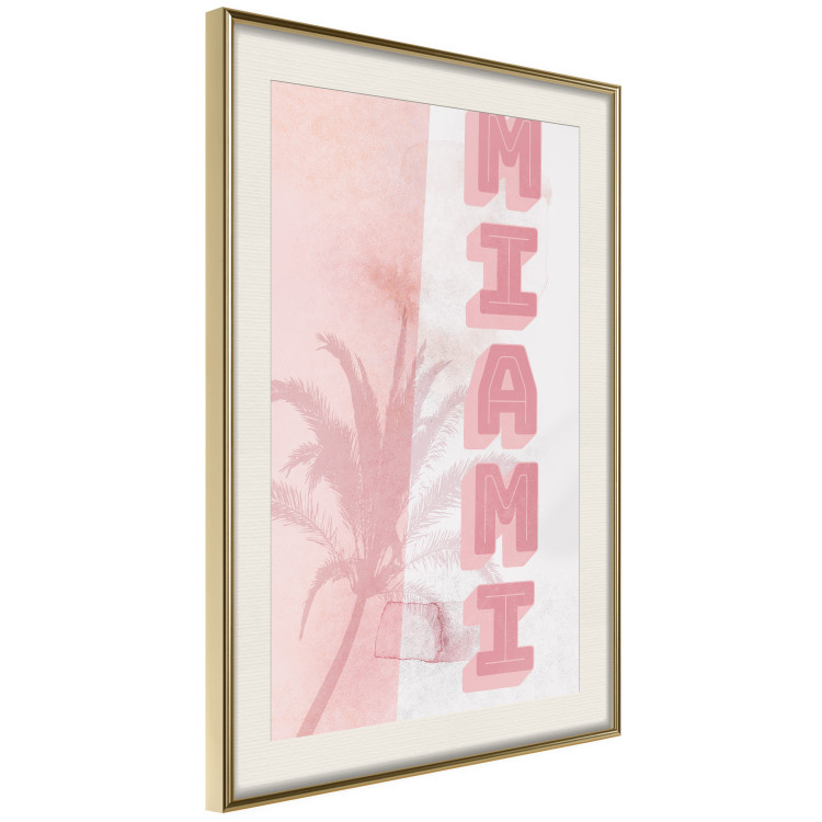 Poster Delicate Neon - Inscription Miami Made of Pink Letters 144358 additionalImage 10