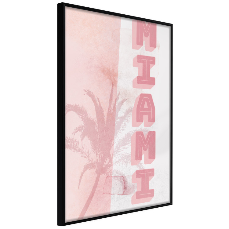 Poster Delicate Neon - Inscription Miami Made of Pink Letters 144358 additionalImage 4