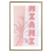 Poster Delicate Neon - Inscription Miami Made of Pink Letters 144358 additionalThumb 26