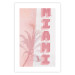 Poster Delicate Neon - Inscription Miami Made of Pink Letters 144358 additionalThumb 18