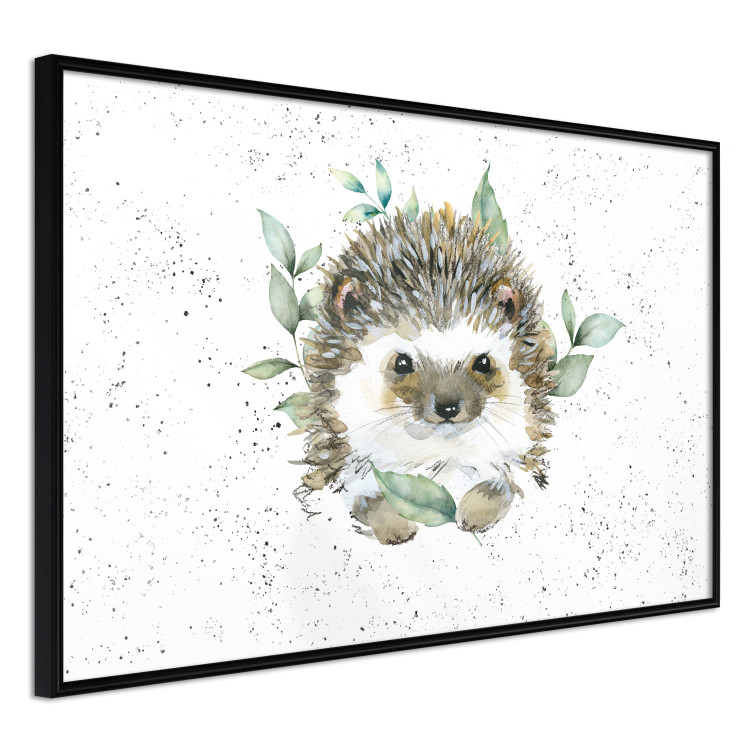 Wall Poster Hedgehog - Cute Painted Animals and Plants on a Polka Dot Background 145758 additionalImage 8