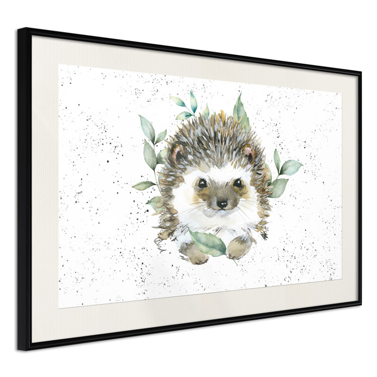 Wall Poster Hedgehog - Cute Painted Animals and Plants on a Polka Dot Background 145758 additionalImage 10