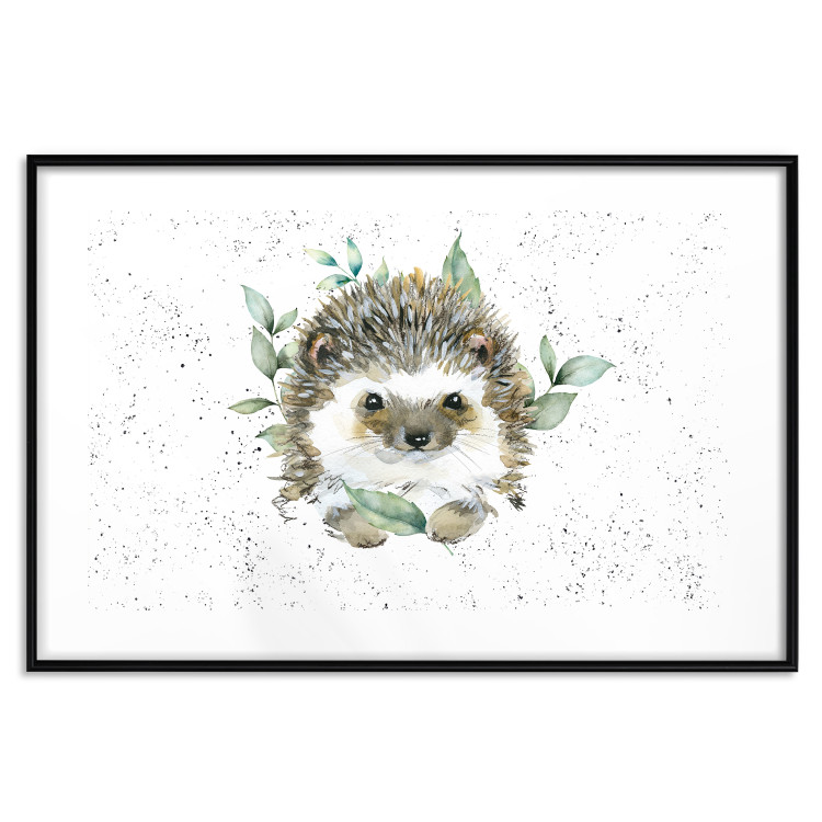 Wall Poster Hedgehog - Cute Painted Animals and Plants on a Polka Dot Background 145758 additionalImage 24