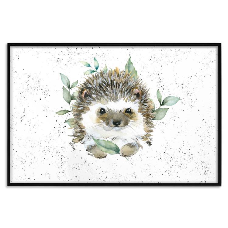 Wall Poster Hedgehog - Cute Painted Animals and Plants on a Polka Dot Background 145758 additionalImage 20