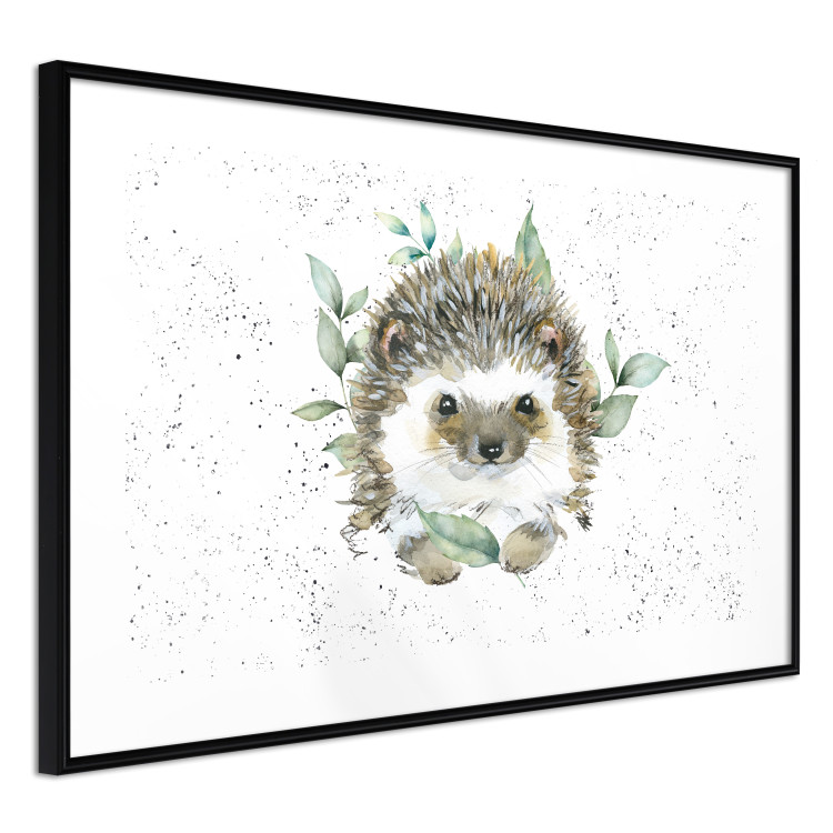 Wall Poster Hedgehog - Cute Painted Animals and Plants on a Polka Dot Background 145758 additionalImage 6