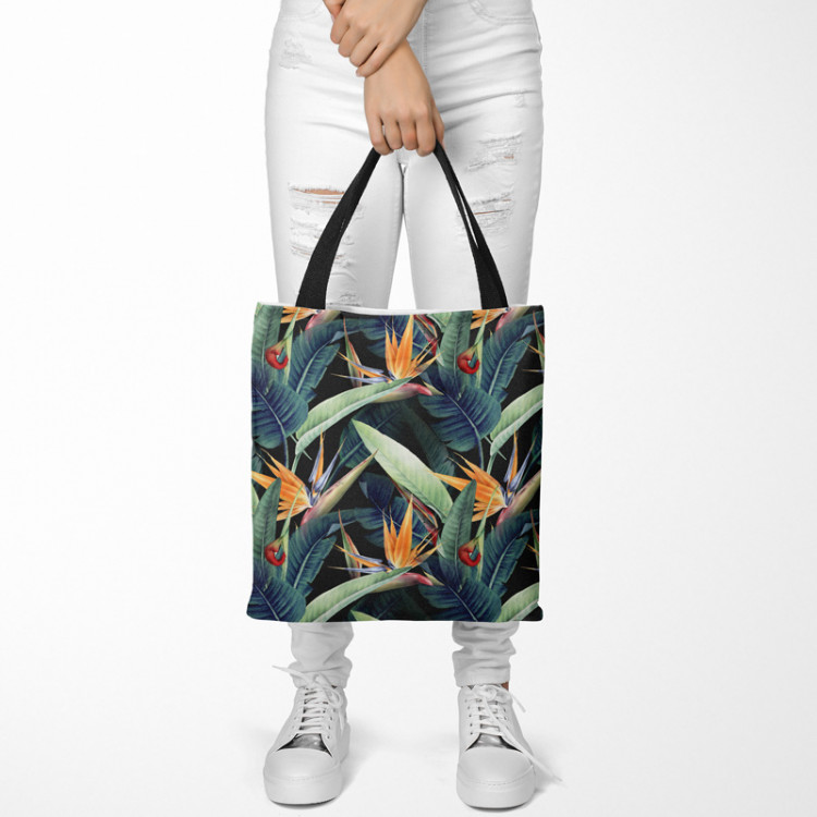 Shopping Bag Floral composition - motife in white and blue shades 147458 additionalImage 2