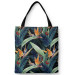 Shopping Bag Floral composition - motife in white and blue shades 147458