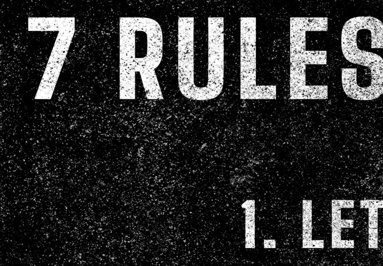 Wall Poster Life Rules - Motivating Inscription on a Black Background 148558 additionalImage 3