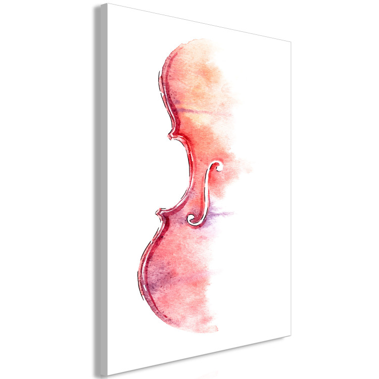 Canvas Print Violin - Musical Theme Painted With Watercolor in Warm Colors 149858 additionalImage 2