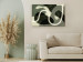 Canvas Art Print Geometric Forms - Abstract Spots in Shades of Sage Green 150058 additionalThumb 3