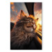Canvas AI Maine Coon Cat - Animal on a Journey to the Setting Sun - Vertical 150158