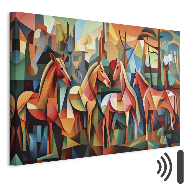 Canvas Print Cubist Horses - A Geometric Composition Inspired by Picasso’s Style 151058 additionalImage 8