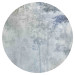 Round wallpaper Morning in the Fog - Forest and Trees in Shades of Blue and Gray 151458 additionalThumb 1